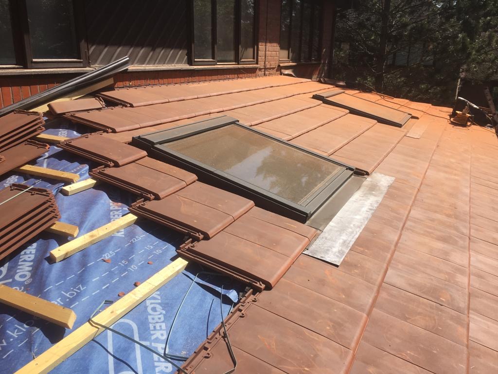 Re- roof project during