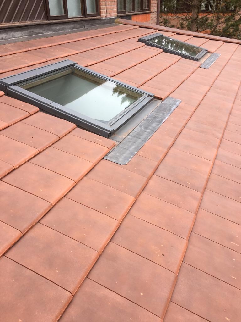 Re-roof project on low level extension